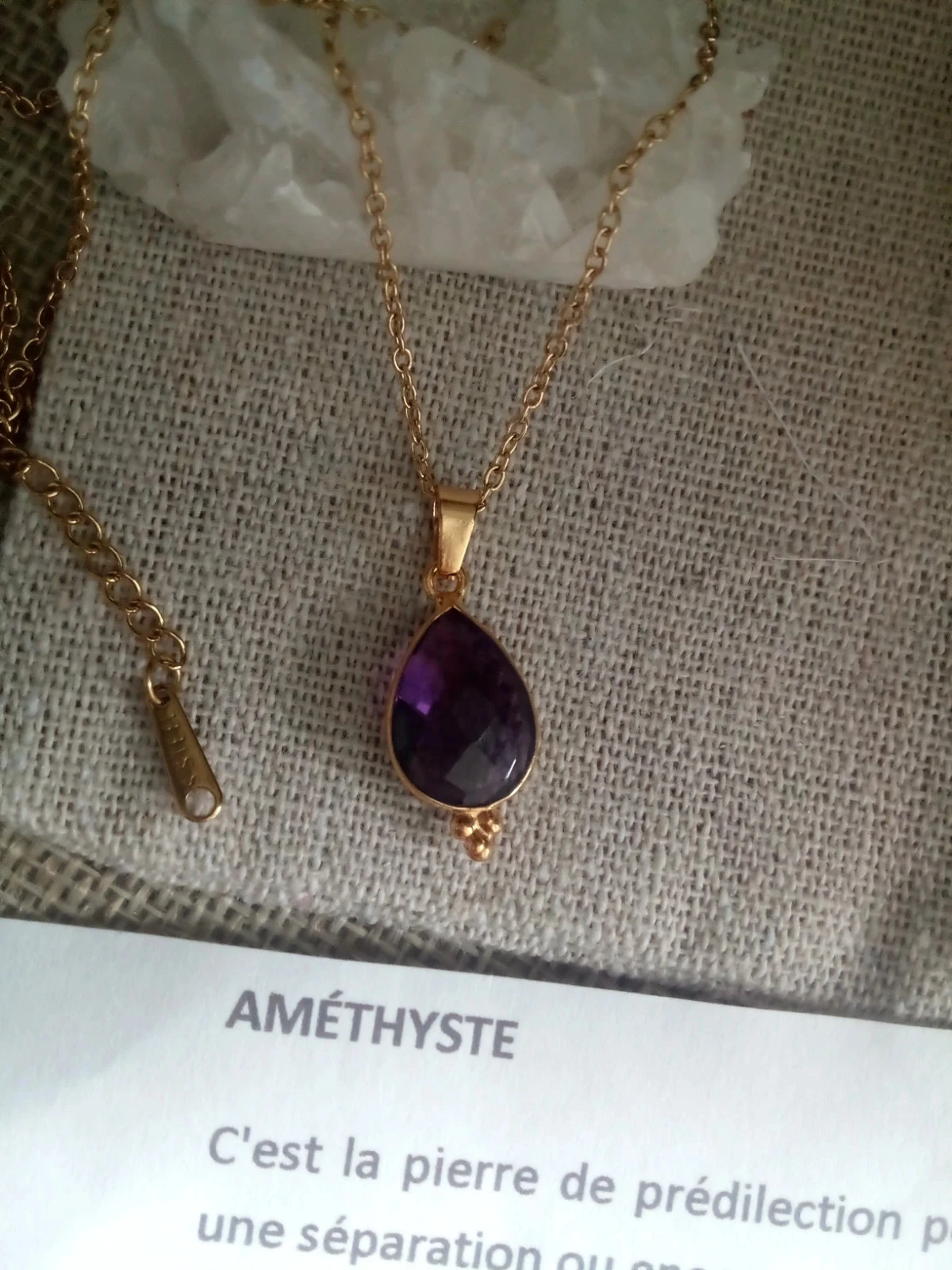 Amethist ketting 💜 oosterse setting – photo 2